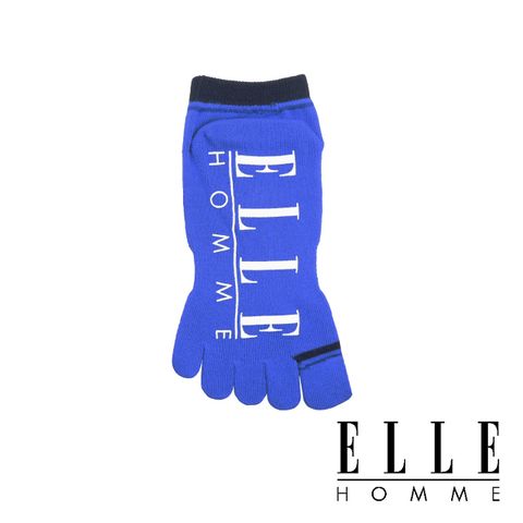 ELLE HOMME 1/4簡約止滑五趾男襪-藍