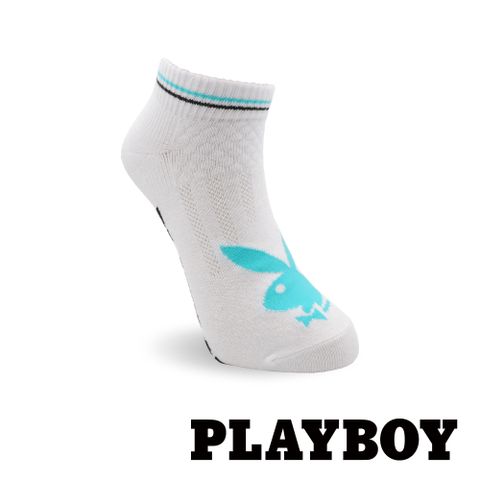 PLAYBOY 輕盈兔女短襪-白