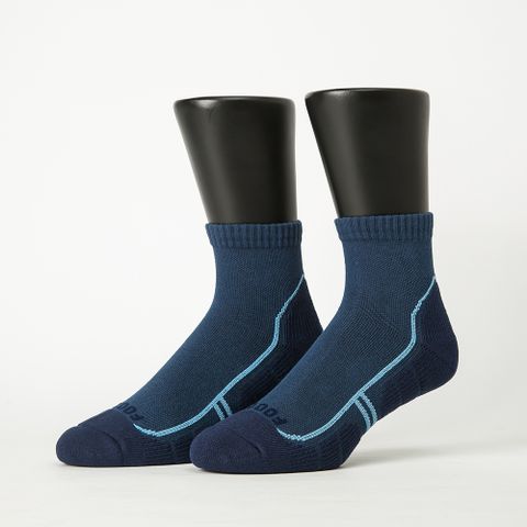 【Footer除臭襪】流線型氣墊減壓科技襪-男款T102-藍