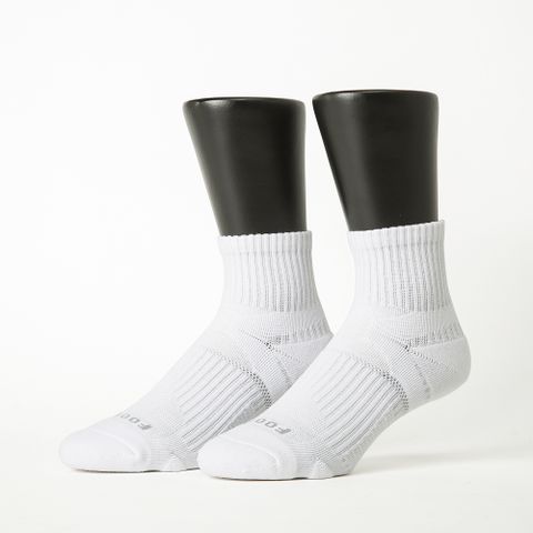 【Footer除臭襪】輕壓力單色足弓襪-男款T97L-白