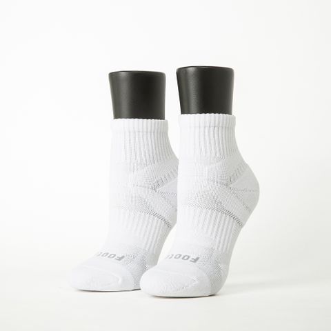 【Footer除臭襪】輕壓力單色足弓襪-女款T97M-白