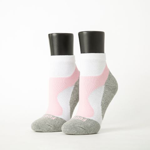 【Footer除臭襪】輕壓力流線型氣墊襪-女款T101-白