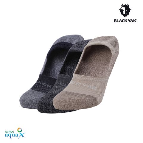 【BLACKYAK】AQUA X船型襪三件組(黑灰棕)-透氣涼感 矽膠防滑 休閒襪 日常|BYEB1NAB07