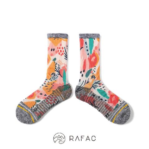 RAFAC時髦運動中筒襪_足跡