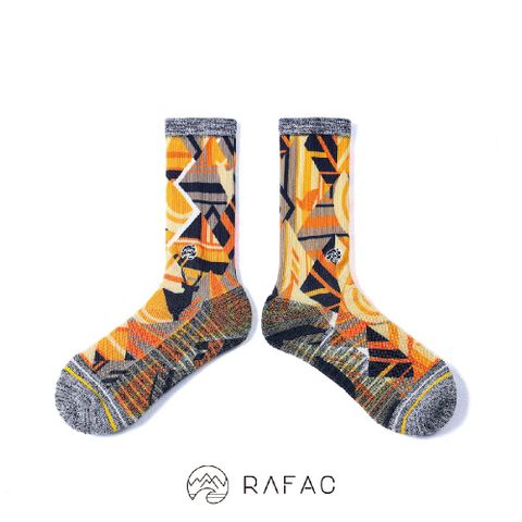 RAFAC時髦運動中筒襪_幾何