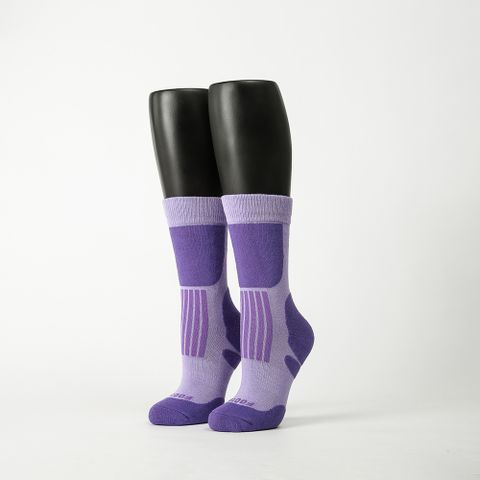【Footer除臭襪】減壓氣墊運動登山襪-女款(T201-紫)