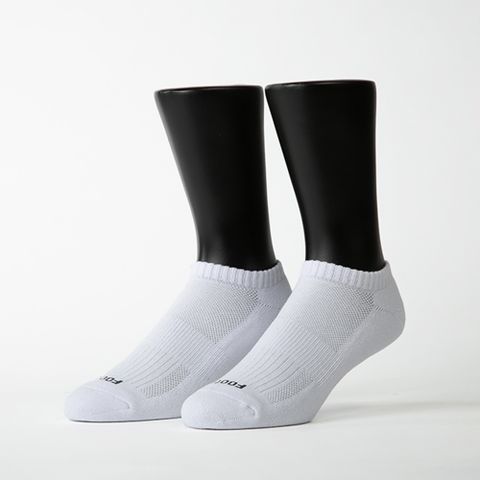 【Footer除臭襪】素色美學氣墊船短襪-男款(V31-白)