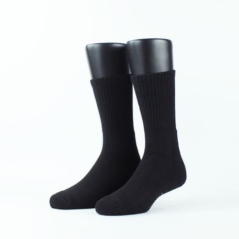 【FOOTER除臭襪】素面輕壓力高筒襪-男款(T99-黑)
