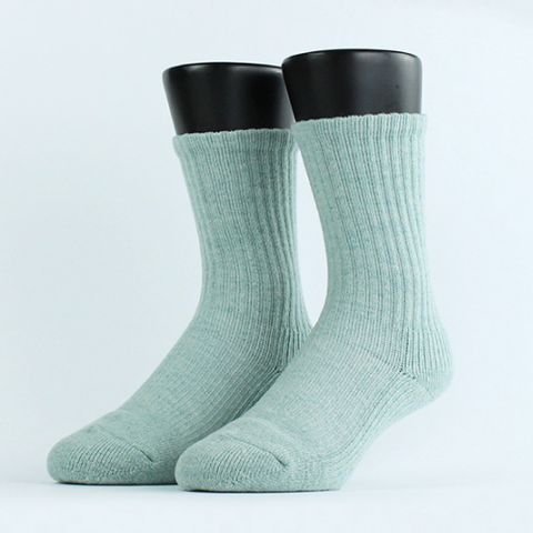 【FOOTER除臭襪】Medium．素色中階日常羊毛襪-男款(W190-薄荷綠)