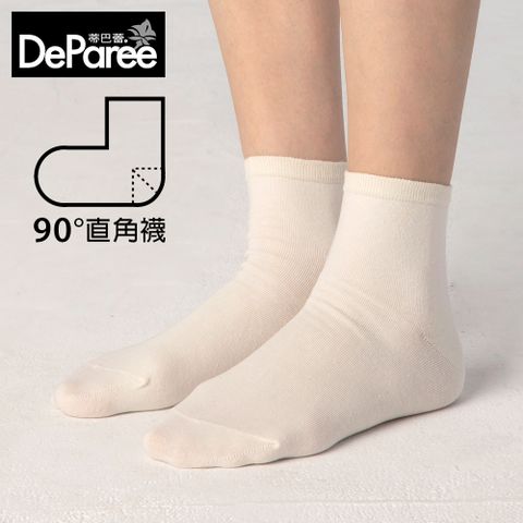 Deparee 蒂巴蕾 Socks 直角襪-米白色