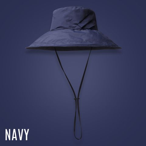 【蒂巴蕾】防水快乾防曬帽 UPF50-海軍藍色