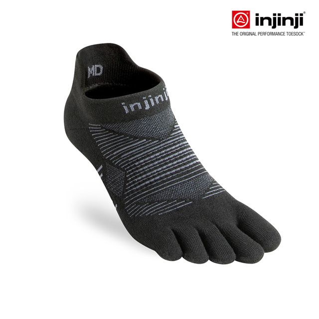 INJINJI RUN 輕量吸排五趾隱形襪 [晶礦黑] 五指襪 五趾襪 INJB0NAA0396