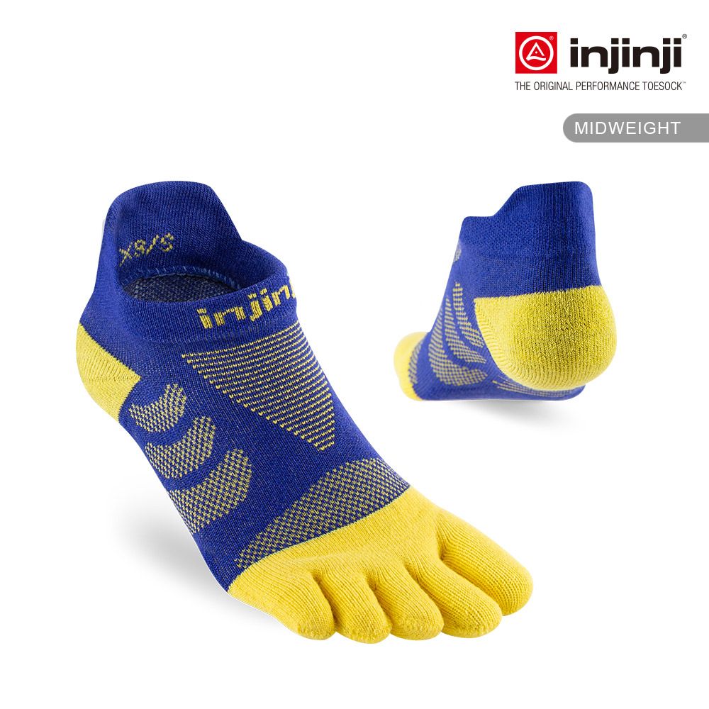 INJINJI 女 Ultra Run終極系列五趾隱形襪 (帝國藍) - NAA66 | 吸濕排汗 輕量透氣 跑步襪