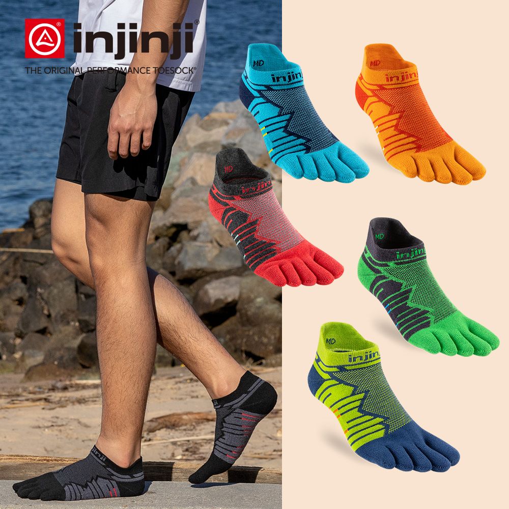 INJINJI Ultra Run終極系列五趾隱形襪-3件組