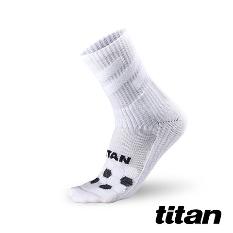 襪子+護踝全面防護【titan】專業籃球襪_白