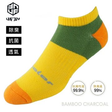 [UF72] elf精舒棉足弓平衡壓力慢跑襪(男用)UF5717L黃26-29