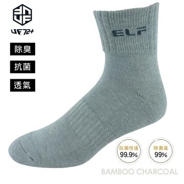 UF72 [] elf除臭竹炭足弓加壓氣墊運動襪UF5813-灰色24-26