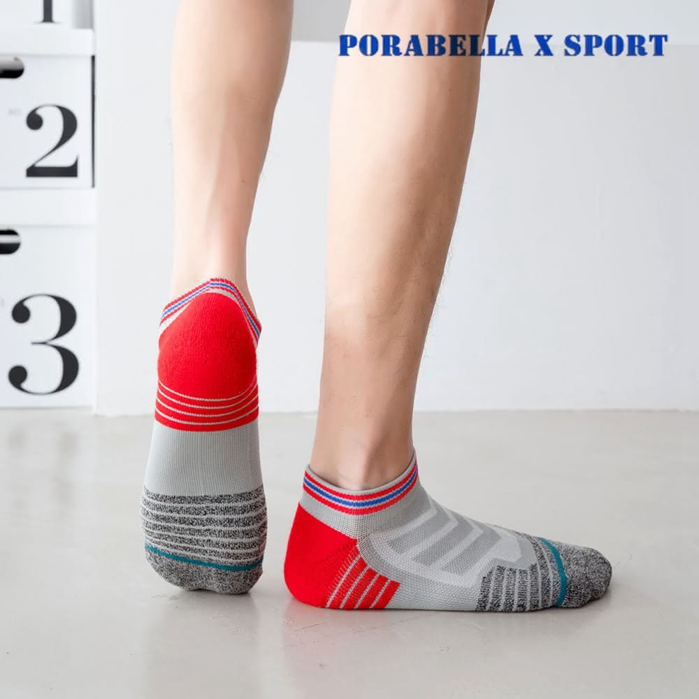 PORABELLA 3件組 男襪 低筒襪 撞色男襪 運動襪 低筒運動襪 跑步襪 SPORT SOCKS