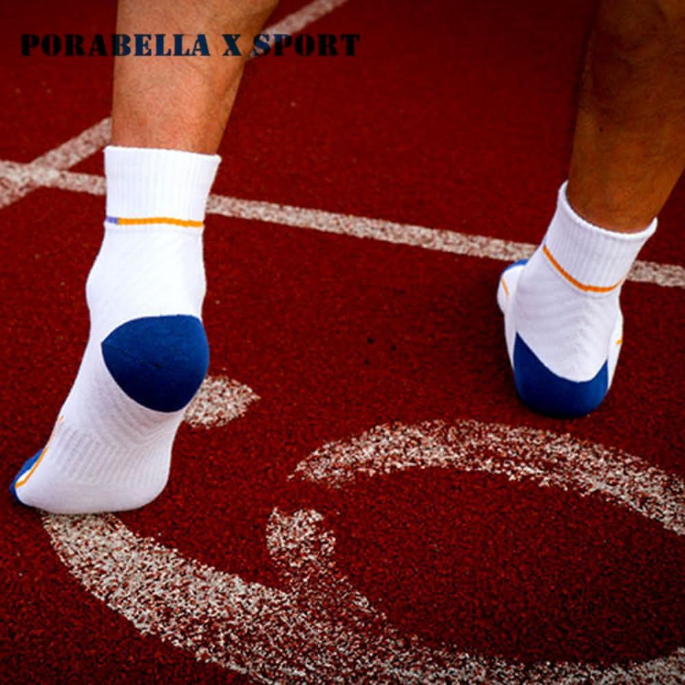 PORABELLA 3件組 男襪 中筒襪 撞色襪 撞色中筒襪 運動襪 中筒跑步襪 SPORT SOCKS