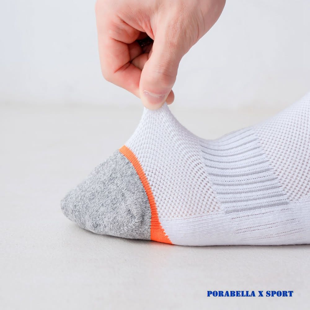 PORABELLA 3件組 男襪 運動襪 羅紋撞色襪 中筒襪 運動羅紋襪 撞色跑步襪 SPORT SOCKS