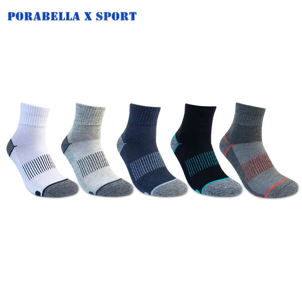 PORABELLA 3件組 男襪 撞色襪 羅紋襪 中筒襪 運動撞色襪 運動襪 羅紋運動襪 SPORT SOCKS
