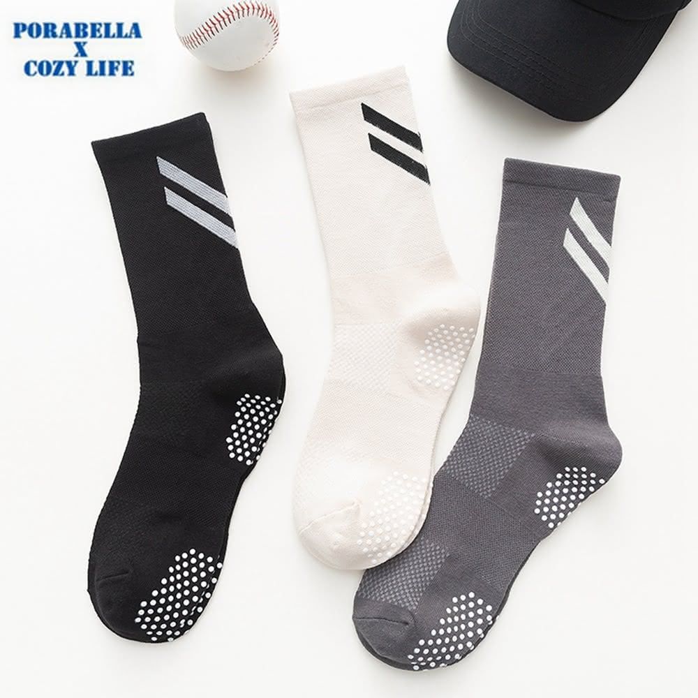 PORABELLA 男襪 瑜珈襪 止滑襪 中筒襪 止滑瑜珈襪 止滑中筒襪 普拉提襪 運動襪 YOGA SOCKS
