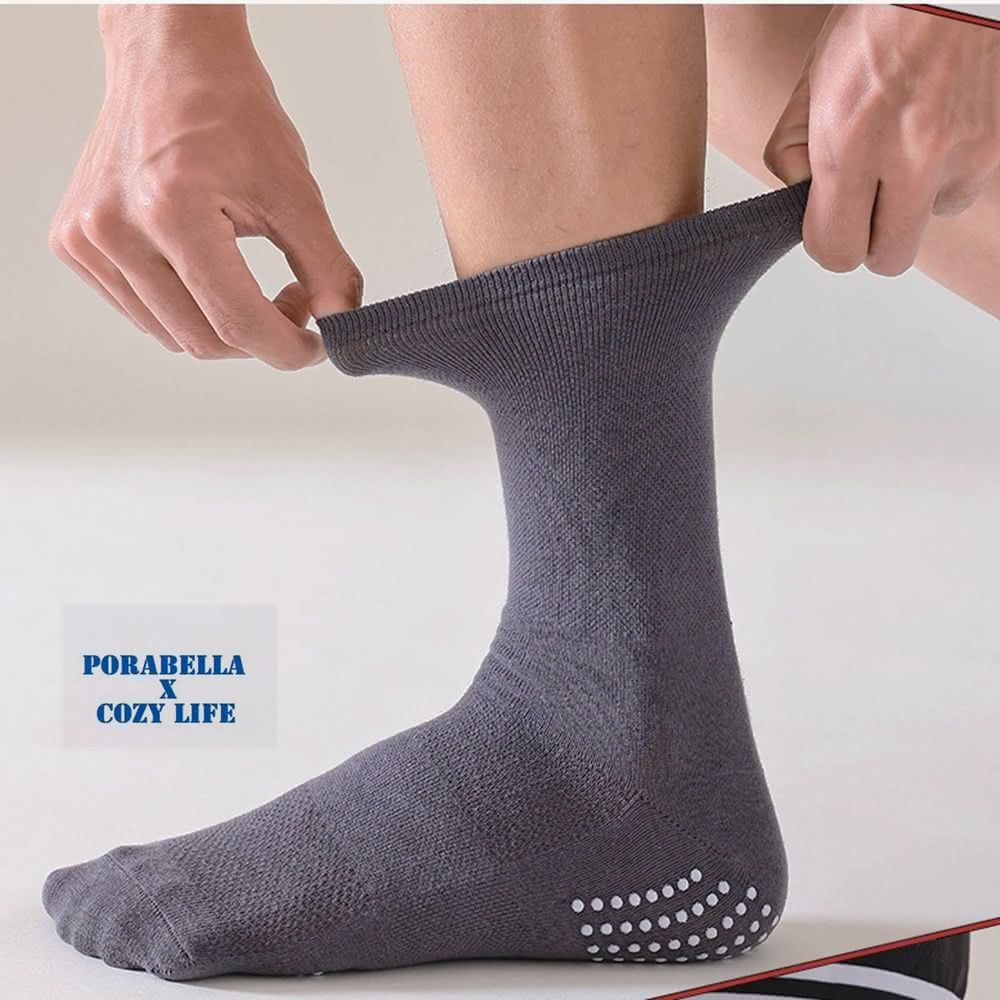 PORABELLA 男襪 瑜珈襪 止滑襪 中筒襪 網眼襪 瑜珈中筒襪 止滑中筒襪 普拉提襪 純色瑜珈襪 運動襪 YOGA SOCKS