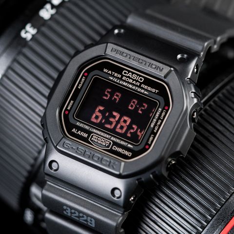 【CASIO 卡西歐】G-SHOCK 神秘暗黑經典潮流概念錶-黑 DW-5600MS-1DR