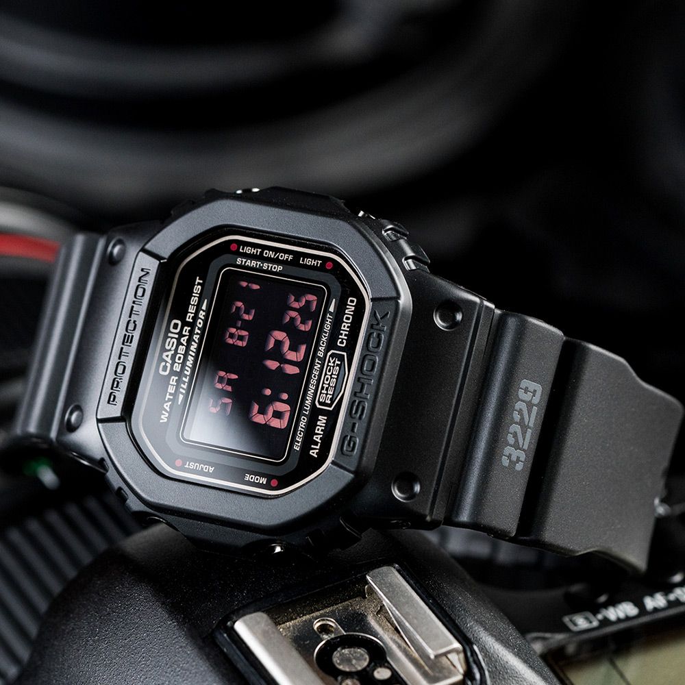 CASIO 卡西歐 G-SHOCK 神秘暗黑經典潮流概念錶-黑 DW-5600MS-1DR