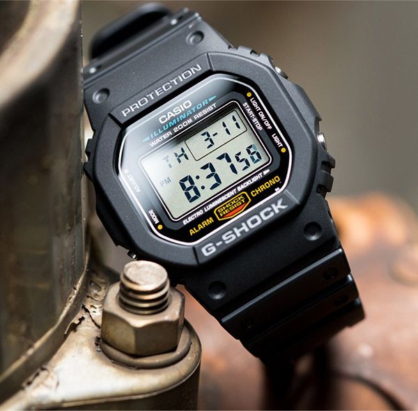 G-SHOCK DW-5600 多功能經典潮流錶-黑/42mm(DW-5600E-1VDF) - PChome