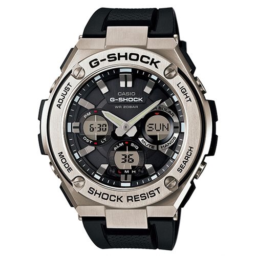 G-SHOCK G-STEEL 系列高科技絕對強悍分層防護構造太陽能電力雙顯錶GST