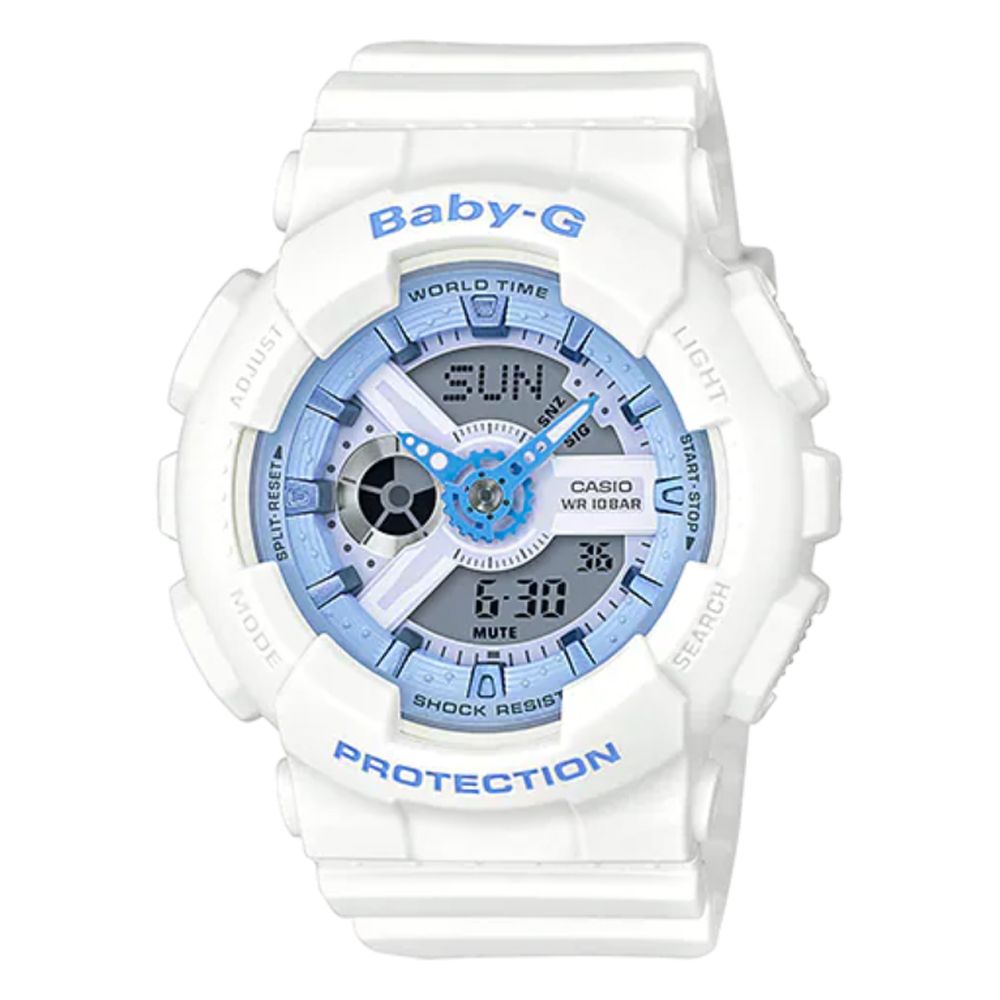 CASIO 卡西歐 BABY-G 粉嫩糖果色系雙顯休閒錶 (BA-110BE-7A)