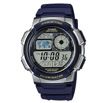 CASIO 卡西歐 10年電力運動數位潮流腕錶 (AE-1000W-2A)