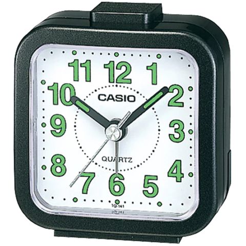 【CASIO 】桌上型指針鬧鐘-白面黑殼 (TQ-141-1)