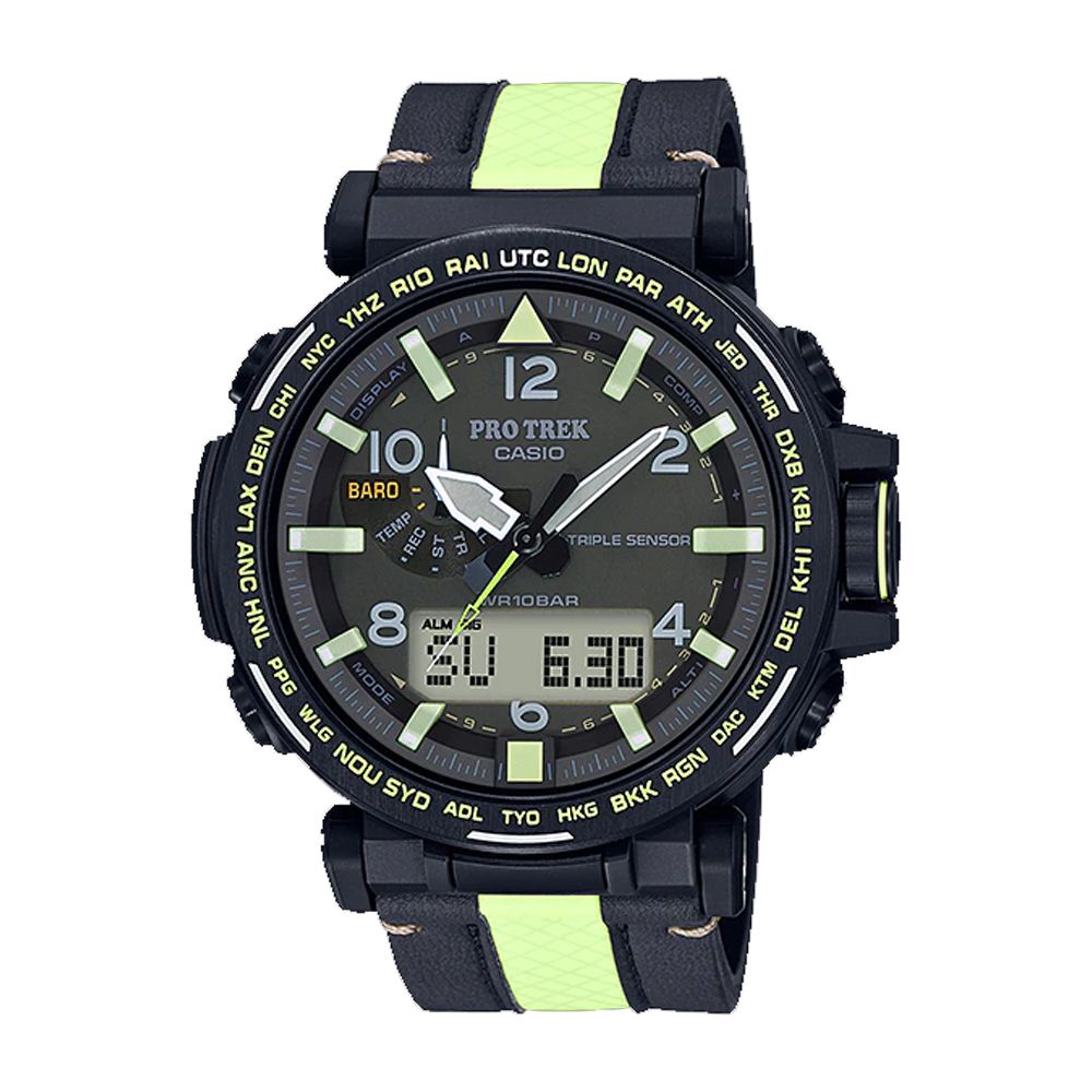 CASIO 卡西歐  PRO TREK 系列 太陽能夜光洞穴探險錶(PRG-650YL-3)-黑x50mm