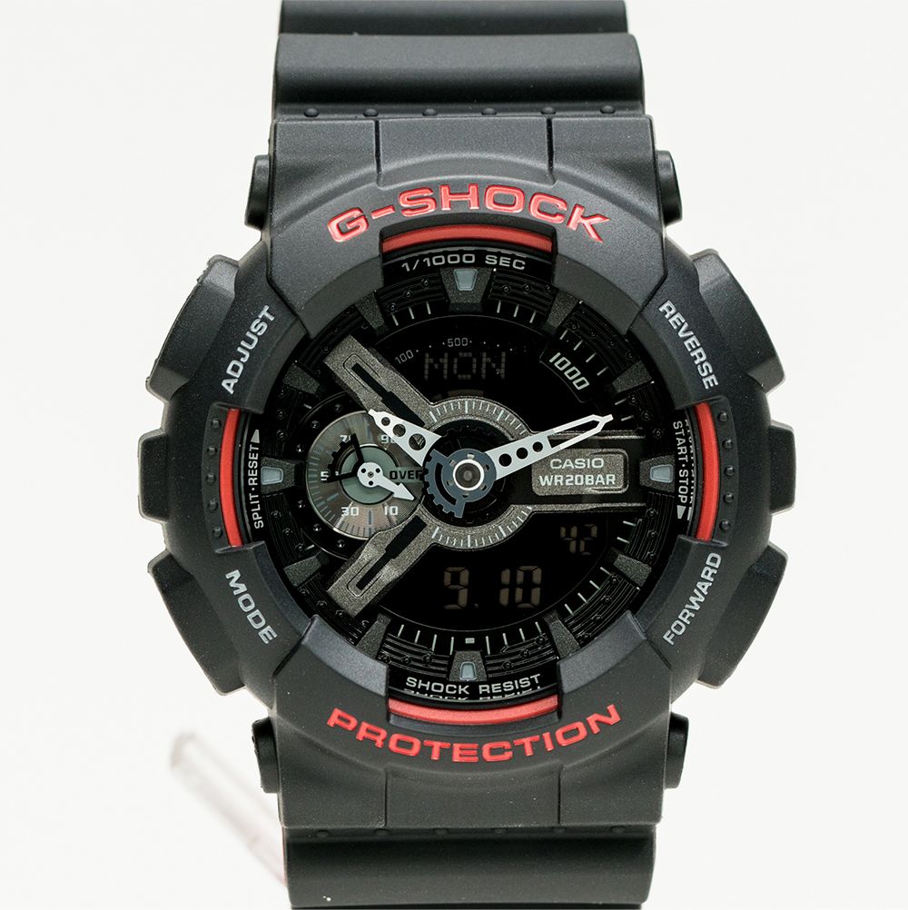 G-SHOCK 絕對強悍時尚潮流運動錶-黑紅(GA-110HR-1ADR) - PChome 24h購物