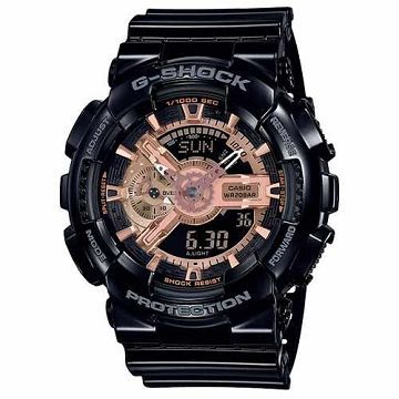 CASIO】G-SHOCK 亮面光澤感玫瑰金系列雙顯錶(GA-110MMC-1A) - PChome