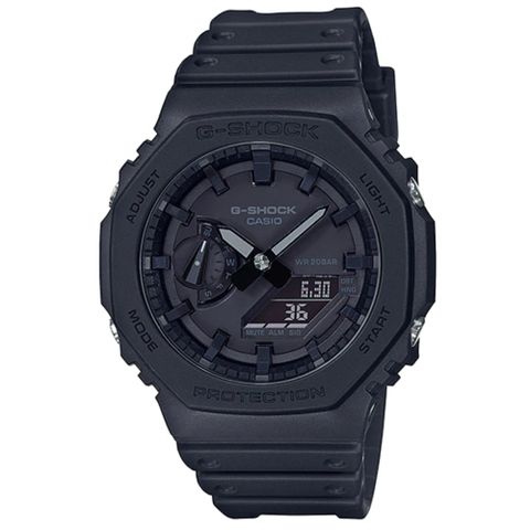 CASIO 卡西歐 G-SHOCK 農家橡樹八角雙顯錶-紅 (GA-2100-4A)