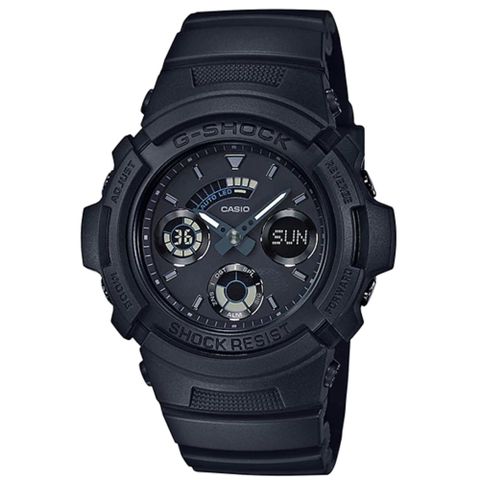 CASIO 卡西歐 G-SHOCK 超人氣扇形液晶雙顯指針錶 (AW-591BB-1A)