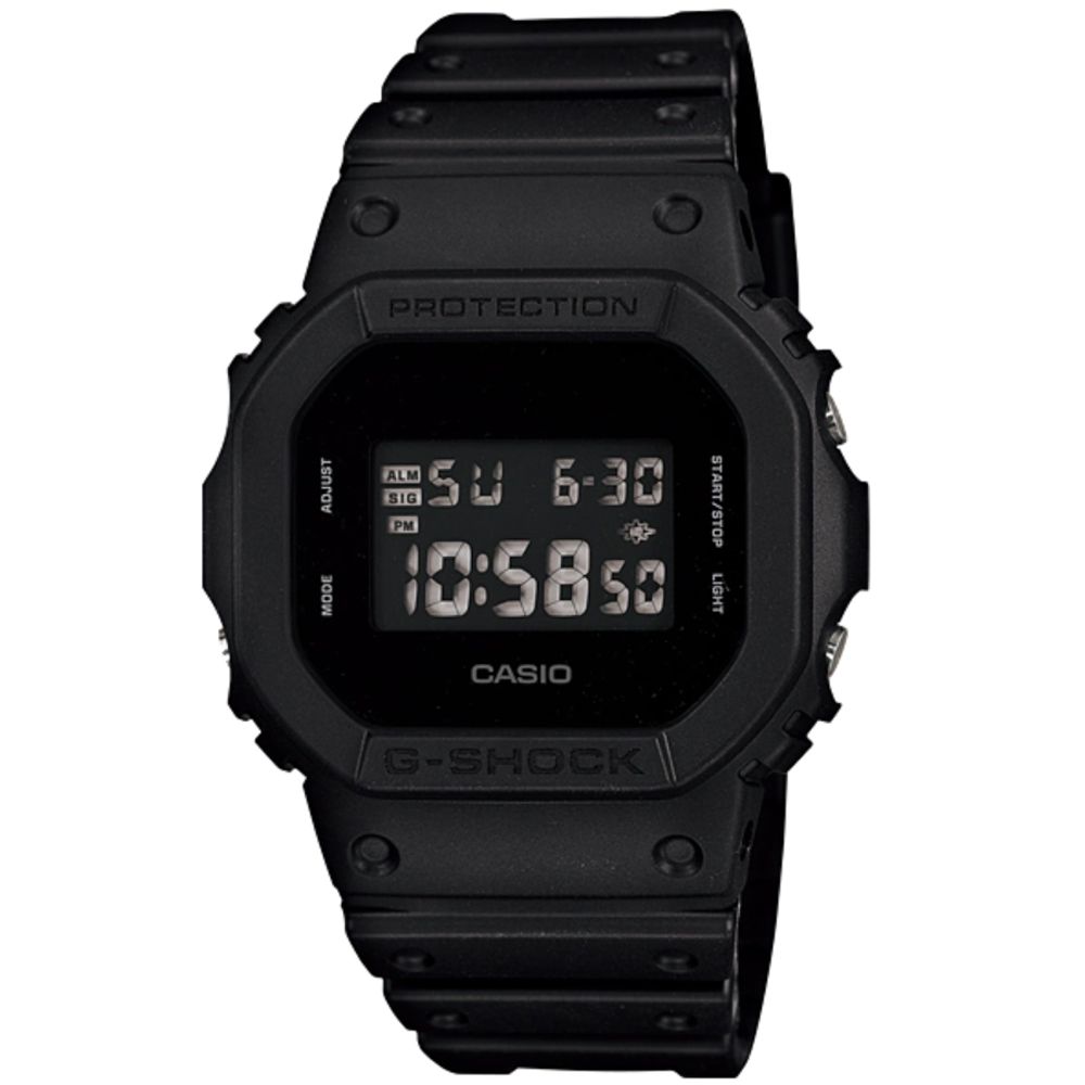 CASIO 卡西歐 G-SHOCK 低調中的奢華經典休閒錶-(DW-5600BB-1)