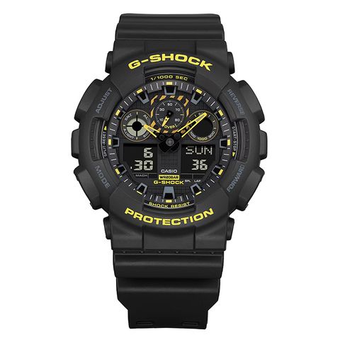 CASIO 卡西歐 G-SHOCK 搶眼撞色 GA-100CY-1A 兩百米防水 電子錶 雙顯運動錶 黑/黃