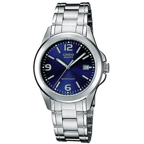 CASIO 時尚典雅淑女腕錶-藍 (LTP-1215A-2A)