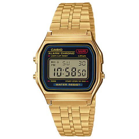 【CASIO】數位時代輕薄數位錶-金色 (A-159WGEA-1)