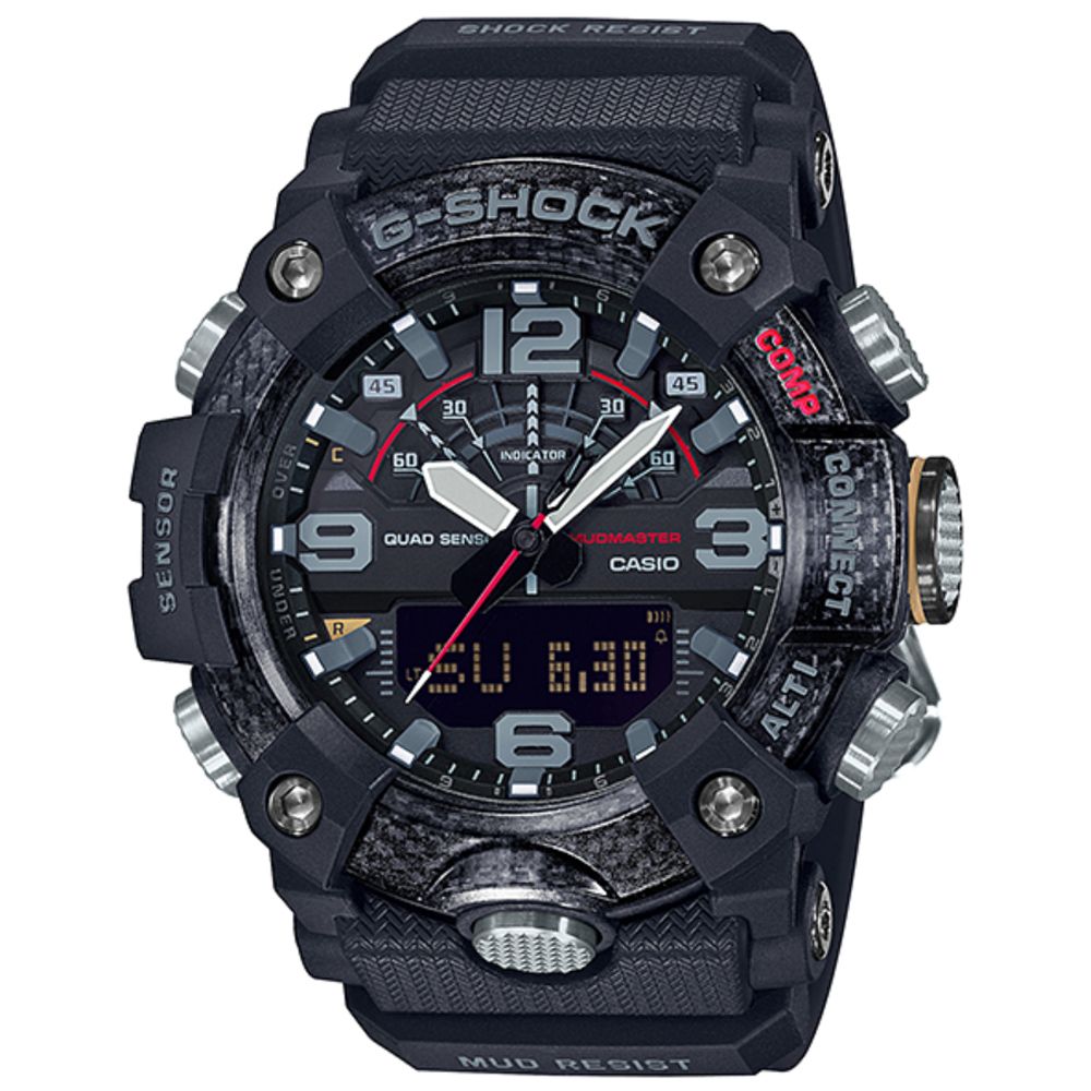 CASIO】G-SHOCK 碳纖維強化防塵和防泥設計藍芽錶-黑(GG-B100-1A