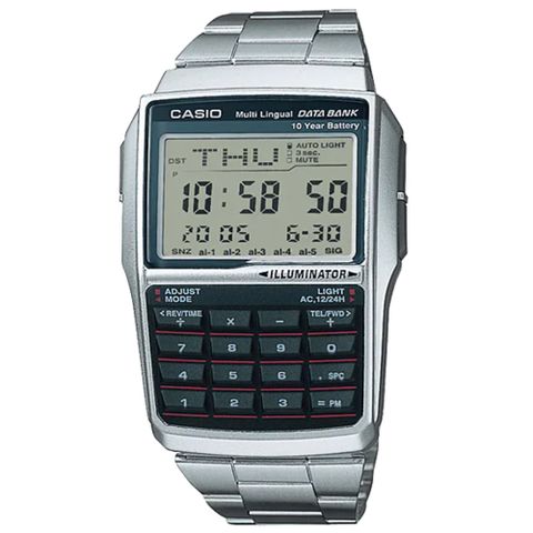CASIO 行動祕書8位元計算機不鏽鋼錶