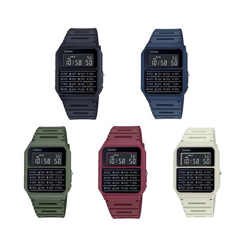 【CASIO】經典復刻造型計算機腕錶新色上市-(CA-53WF系列-五色)