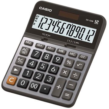 CASIO 卡西歐  12位數元商用計算機-黑灰-(DX-120B)