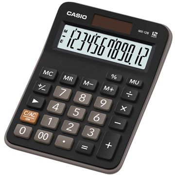 CASIO 卡西歐 12位數雙電力設計標準型計算機-(MX-12B)