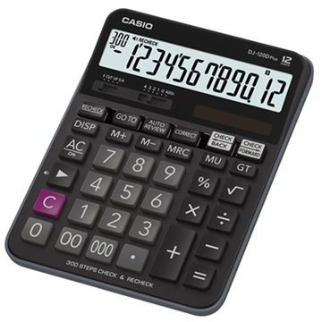 CASIO 卡西歐 12位元 桌上檢視型商用計算機-(DJ-120DPLUS)