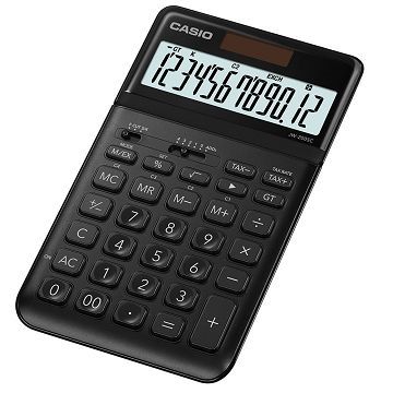 CASIO 卡西歐 12位元璀璨晶耀桌上型計算機-宇宙黑 (JW-200SC-BK)